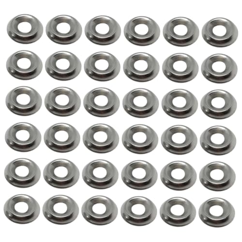 NULYLU 100 Pcs 304 Stainless Steel Bowl-Shaped Concavo-Convex Washers Rust-Proof Polished Screw Gaskets for Mechanical Fixing and Industrial Fastening Applications
