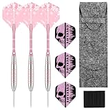 CyeeLife Dartpfeile mit Metallspitze,20g Professionelles Dartpfeil-Set mit 6 Dart Flights,Dart Wallet und Point Guard