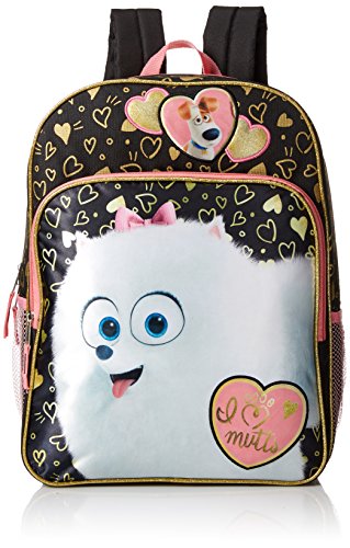 The Secret Life of Pets Girls' Universal Gidget Black 16 Inch Backpack