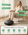 Heycool Foot Massager with Heat, Vibration, Compression, Shiatsu Feet Massager Machine for Plantar Fasciitis, Neuropathy, Multi-Level Settings,Auto-Off Timers, Size 13, Gifts, Remote Control