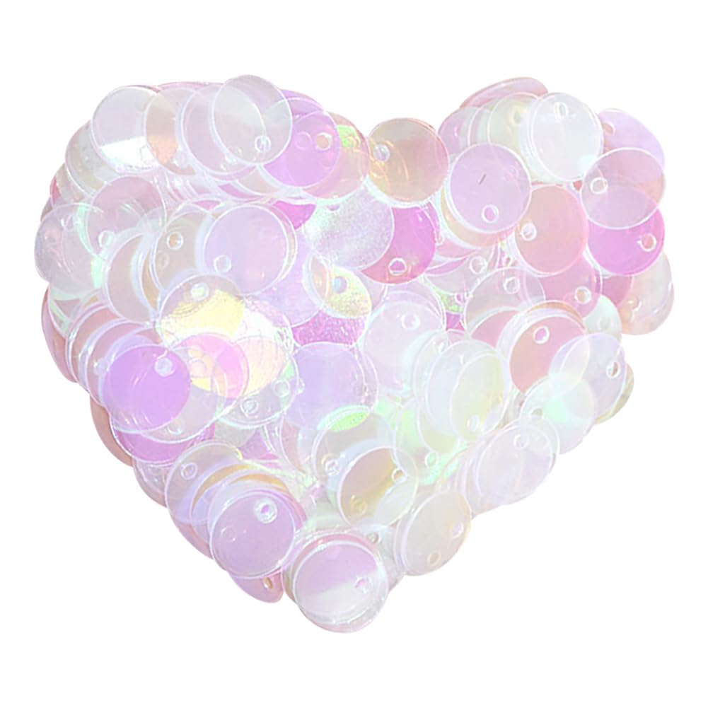 QUARKZMAN Pailletten Set - 450 Stück 20mm Flache Pailletten In Rosa Verlauf