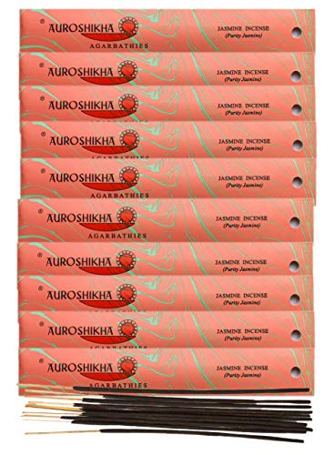 Auroshikha Marbling Incense ~ Purity Jasmine ~ (10 Pack - Total Of 100 Gram) #TOP2