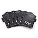 Beautyflier Pack of 5 Vertical Style Black Two Pocket PU Leather Business ID Badge Card Holder with Chain Holes and Two Pen Loop