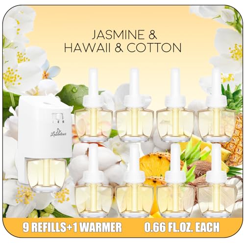 Image of Plug In Air Freshener Starter Kit, 9 Summer Scented Refills + 1 Diffuser