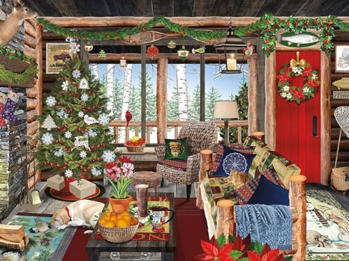Ceaco - Christmas Lodge - 300 Large Piece Jigsaw Puzzle for Adults by CEACO - Used condition - Image 2