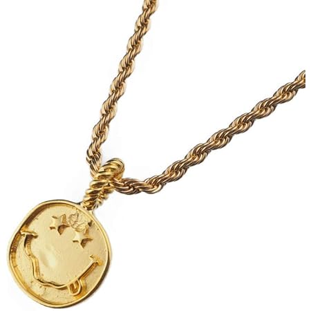 Amazon Abalent アバレント 24k コインスタースマイルネックレス スマイリー ニコチャン ニコちゃん 星 スター 小ぶり 小さめ ゴールド ペンダント メンズ レディース ネックレス トップのみ ネックレス 通販