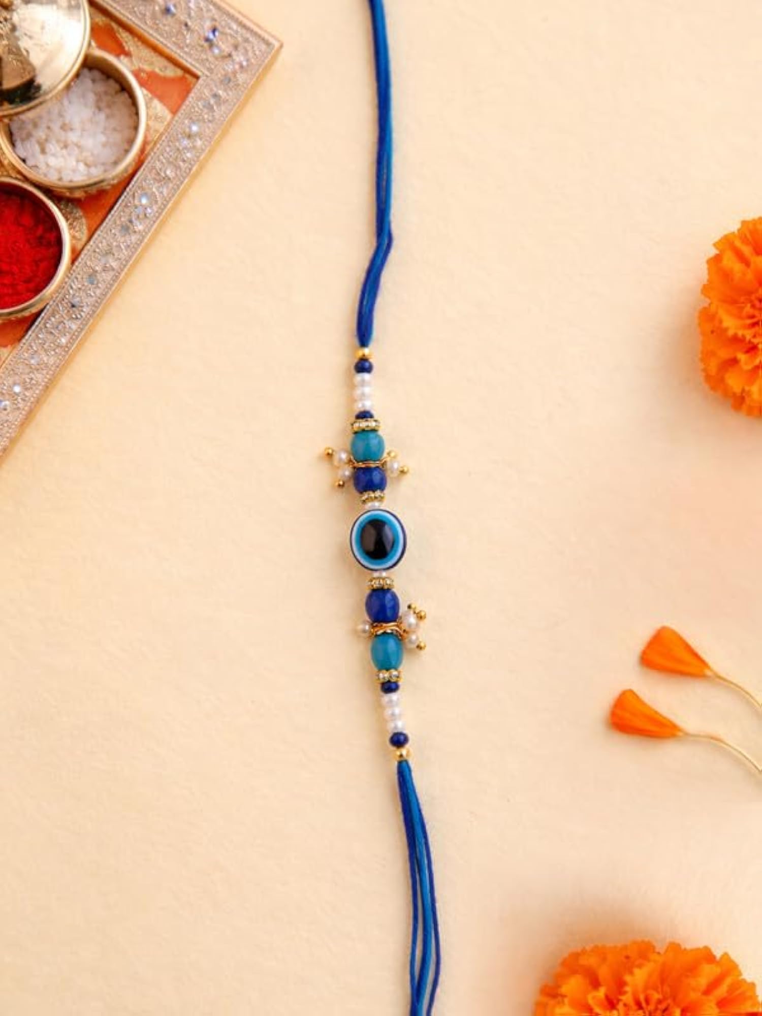 Bhaiya Bhabhi Trendy Rakhi Gift Set, Traditional Design