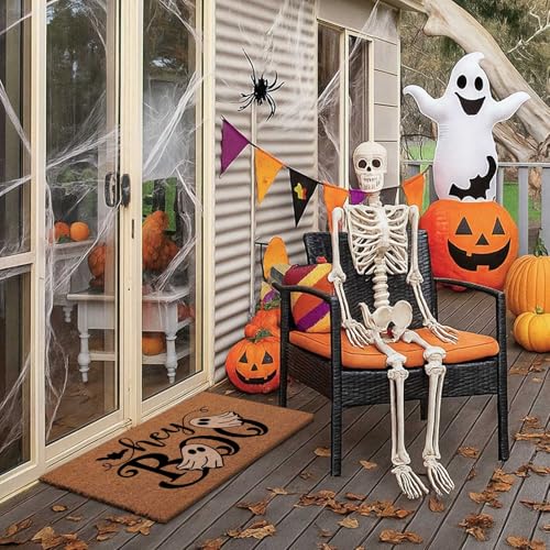 Lanpn Halloween Welcome Natural Coir Door Mat, Ghost Coco Front Door Outdoor Doormat Outside Entrance Porch Non Slip Rubber Rug Autumn Thanksgiving Farmhouse Decor 76x43cm - Cosy Home Interiors Lanpn Halloween Welcome Natural Coir Door Mat, Ghost Coco Front Door Outdoor Doormat Outside Entrance Porch Non Slip Rubber Rug Autumn Thanksgiving Farmhouse Decor 76x43cm - Image 6