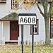 COHEALI Solar Powered House Number Address Sign LED Outdoor Solar Doorplate Lamp with Ground Stake Weatherproof Energy-saving Lighting Tool for Patio Garden Porch Pathway