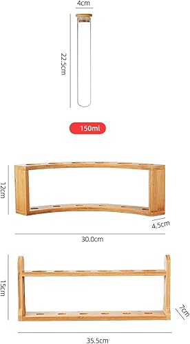 Miniatura 4 de KLKCMS Tubos de ensayo de vidrio, tubos de almacenamiento de granos de café, viales de vidrio dosificadores con tapas, tubos de granos de café,