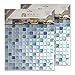 Beaustile Decorative Tile Stickers Peel Stick Backsplash Fire Retardant Tile Sheet (Sapphire Blue) (2pcs) (12.2