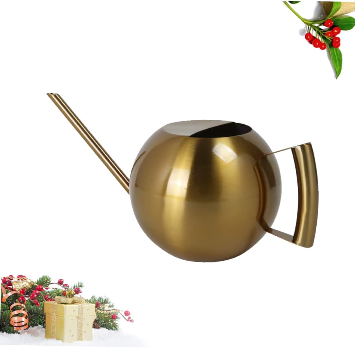 Watering can,Stainless Steel Water Bottle Metal Watering Can Watering Can Indoor Bonsai Watering Pot Bonsai Houseplant Watering Can Plants Watering Sprayer Kettle Watering Device Shower Pot(Golden)