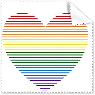 Rainbow Gay Lined Heart LGBT Cleaning Cloth Phone Screen Glasses Cleaner 5pcs