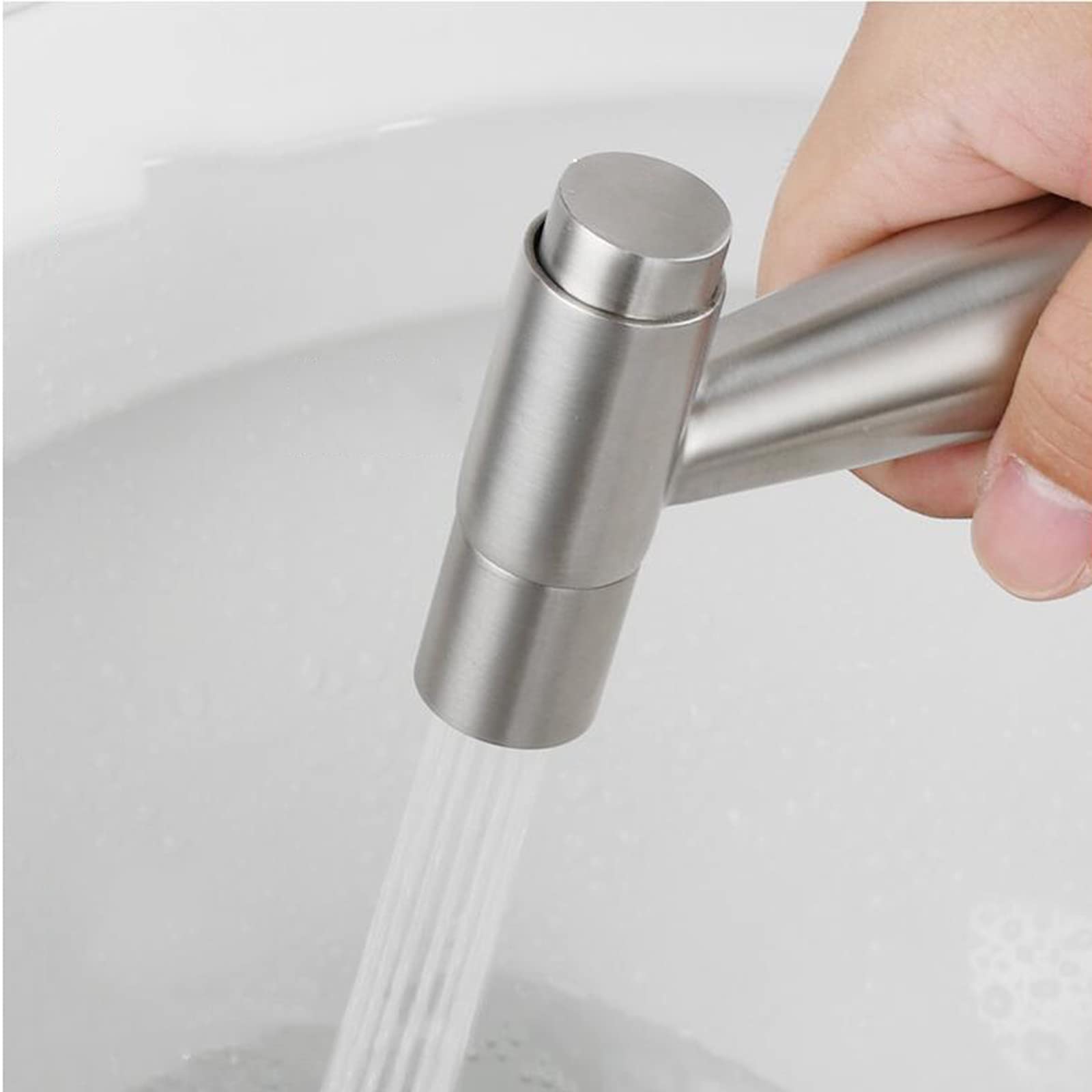 Handsprühgerät aus gebürstetem Edelstahl, Supercharge-Sprühgerät for Toiletten, for Reinigen von Toiletten, Haustierbädern und zur persönlichen Hygiene