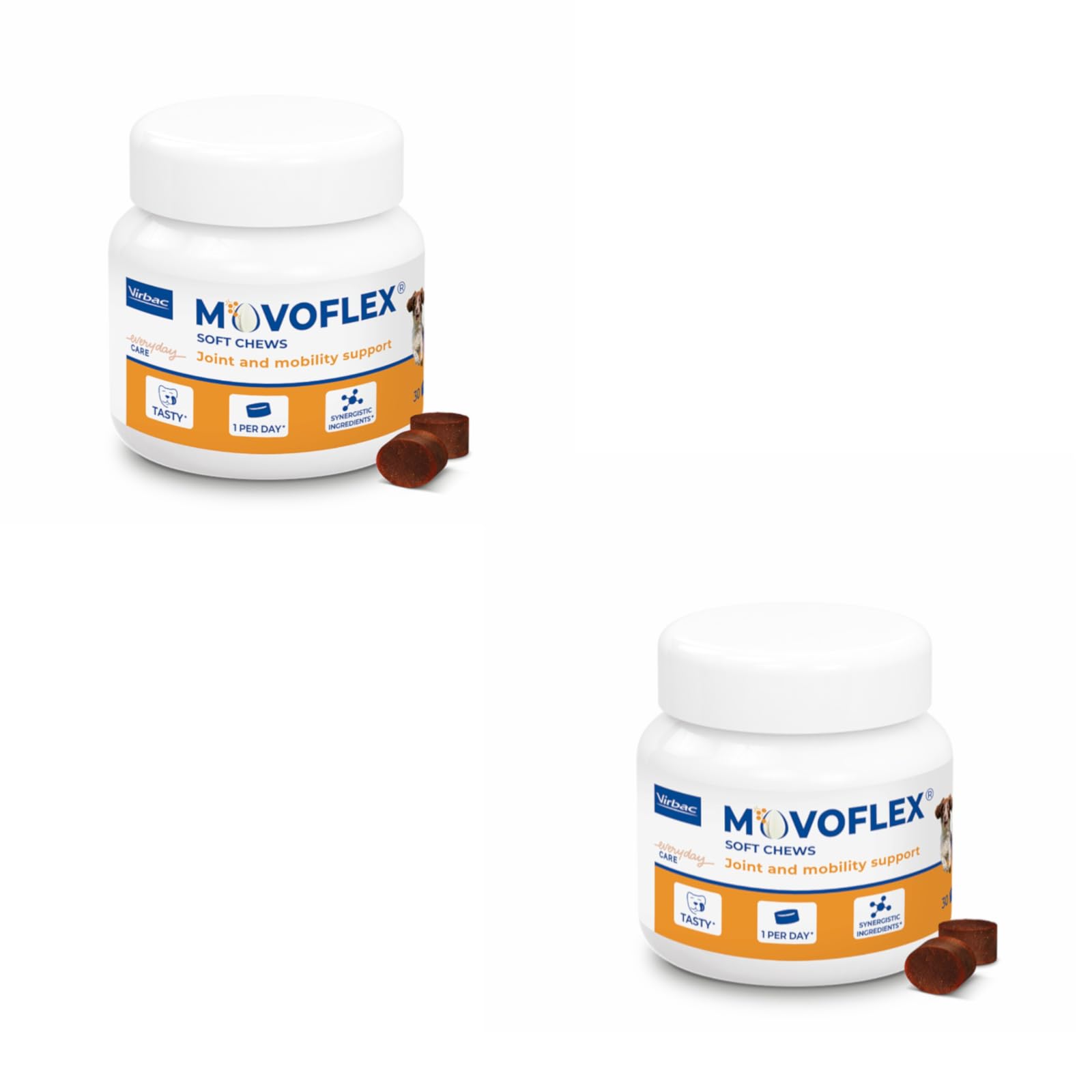 Movoflex Soft Chews | Twin Pack | 2 x 30 Units | for Dogs from 15 kg to 35 kg | Complementary Food for Joint Health | to Maintain Joint Structures
