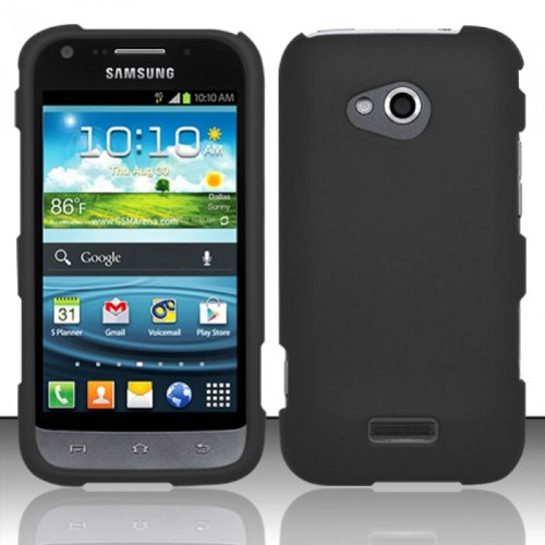 Importer520 Rubberized Snap-On Hard Skin Protector Case Cover for for (Sprint) Samsung Galaxy Victory 4G LTE L300 - Black