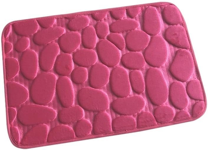 Miniatura 8 de Alfombra de Baño con Relieve De Adoquines, Felpudo Antideslizante, Para Lavabo De Bañera, Suelo Lateral, Almohadilla De Espuma Viscoelástica, Para
