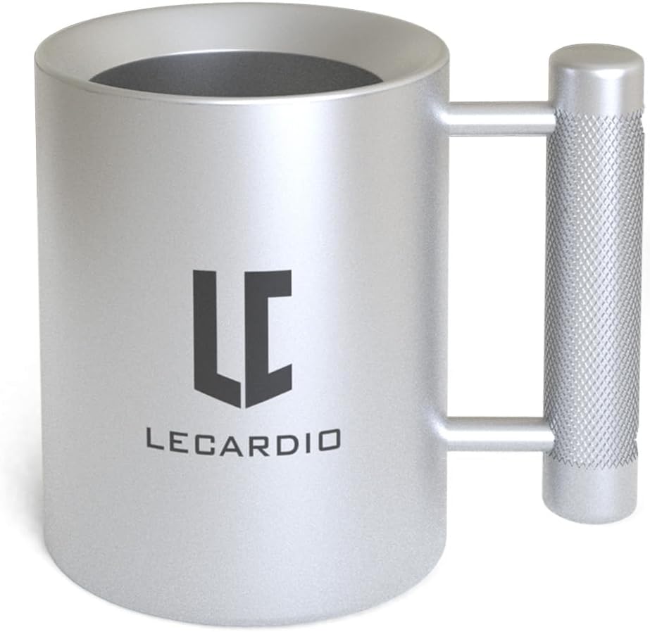 LECARDIO Weighted Mug 18LB 10 oz - Fitness Water Cup | Durable Weightlifting Plate Design | Gym, Workout, and Beer Enthusiast Gift | BPA-Free Sports Bottle