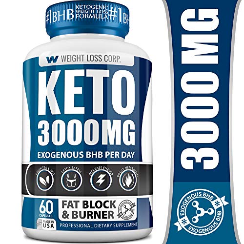 Keto Diet Pills - 3000MG Exogenous BHB - Made in USA - GMP