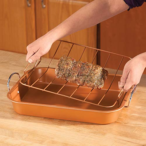 Copper H-02725-WV Turkey Roaster Pan, Size, One Color - Thumbnail 2