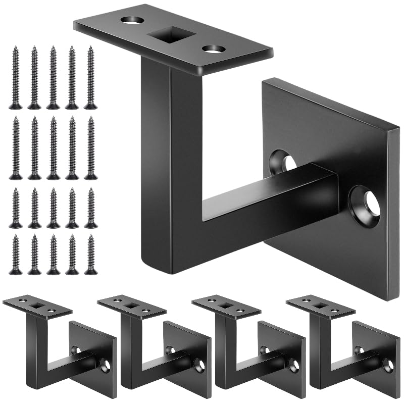 Support de main courante carrés pour sécuriser escalier bois