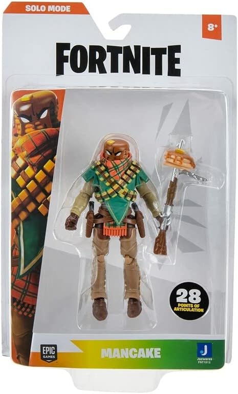 Fortnite Solo Mode Core Mancake, 4-inch Highly Detailed Figure with Harvesting Tool, Multicolor image 2