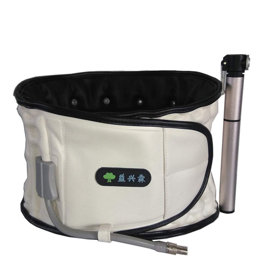 Gonfiabile cintura, decompressione posteriore, lombare Brace correttore Relief disco lombare Estricatore, sciatica, stenosi spinale, scoliosi o Ernia del disco,Bianca