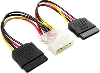 5PCS 4 Pin IDE Molex to 2 Serial ATA SATA Hard Drive Power Adapter Cable Wire Connector