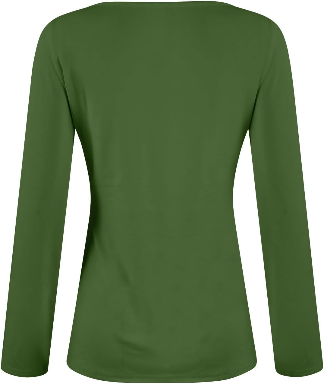 Women's Spring Tops, Long Sleeve Square Neck Blouses Slim Fit Solid Basic Tee Summer Fall Going Out Shirts, XS-2XL