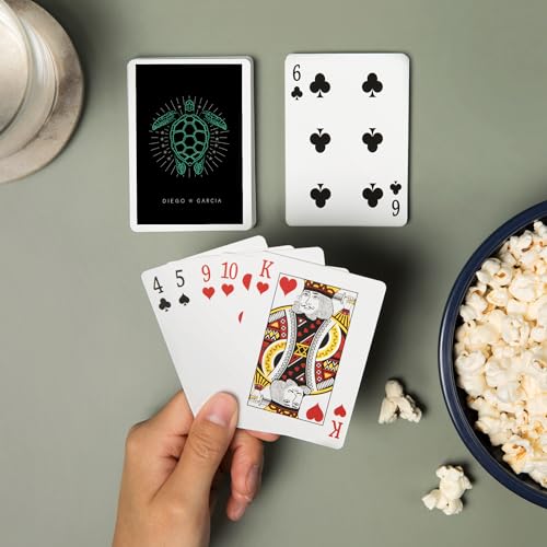 Lantern Press Baraja Poker 52 Cartas Neon Turtle miniatura 2