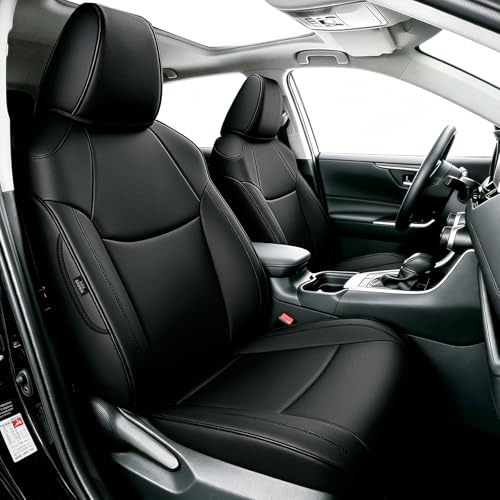 Image of AOMSAZTO Seat Covers for Toyota Corolla 2020 2021 2022 2023 2024 2025 2026 SE & 2023-2026 XSE & 2025 FX, Custom Fit Full Set Faux Leather Black