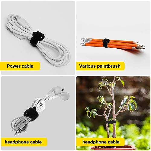 150 unidades de correas reutilizables para gestión de cables - Correas organizadoras ajustables de gancho y bucle de 6 pulgadas para hogar, oficina y centros de datos (negro) miniatura 7