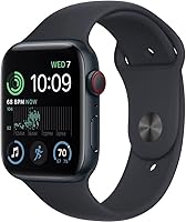 Renewed Apple Watch SE 2nd Gen GPS + Cellular 40mm Midnight - Fitness Tracker with Crash Detection