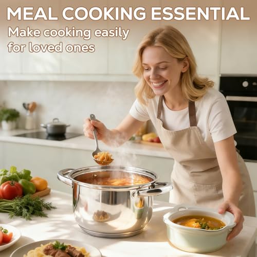 Image of Stainless Steel Cookware Set Pots and Pans- 15 Pieces Nonstick Pot and Pan Set Includes 1 Frying Pans, 5 Pots, 6 Lids and 3 Utensils, with Stay Cooling Handle, Induction & Oven Safe