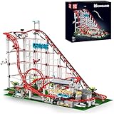 Mould King Roller Coaster Building Set, Large Amusement Park Coaster Model Kit with Motors, Creative Gift for Adults, Engineering STEM Toy for Boys, Girls and Kids (3646 PCS)