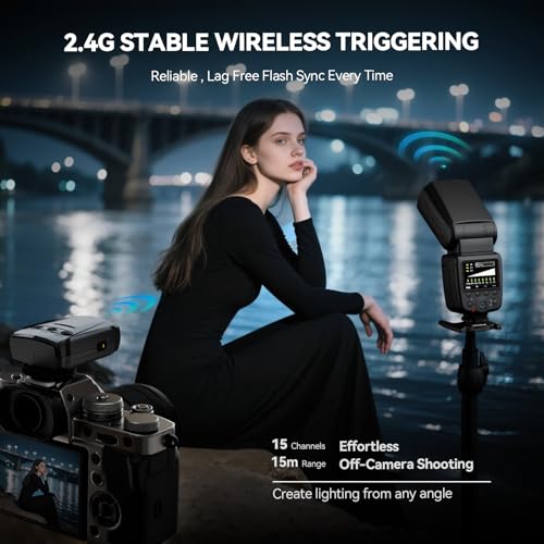 PHOTOOLEX Flash Speedlite 2.4G con disparador inalámbrico para Canon, Nikon, Sony, Panasonic, Olympus, Pentax, Fujifilm Sigma Minolta y otros SLR Digital - imagen 3