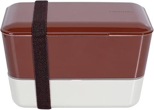 Topdrawer Takenaka - Caja Bento de doble capa, para adultos y niños, sin BPA, ladrillogalleta