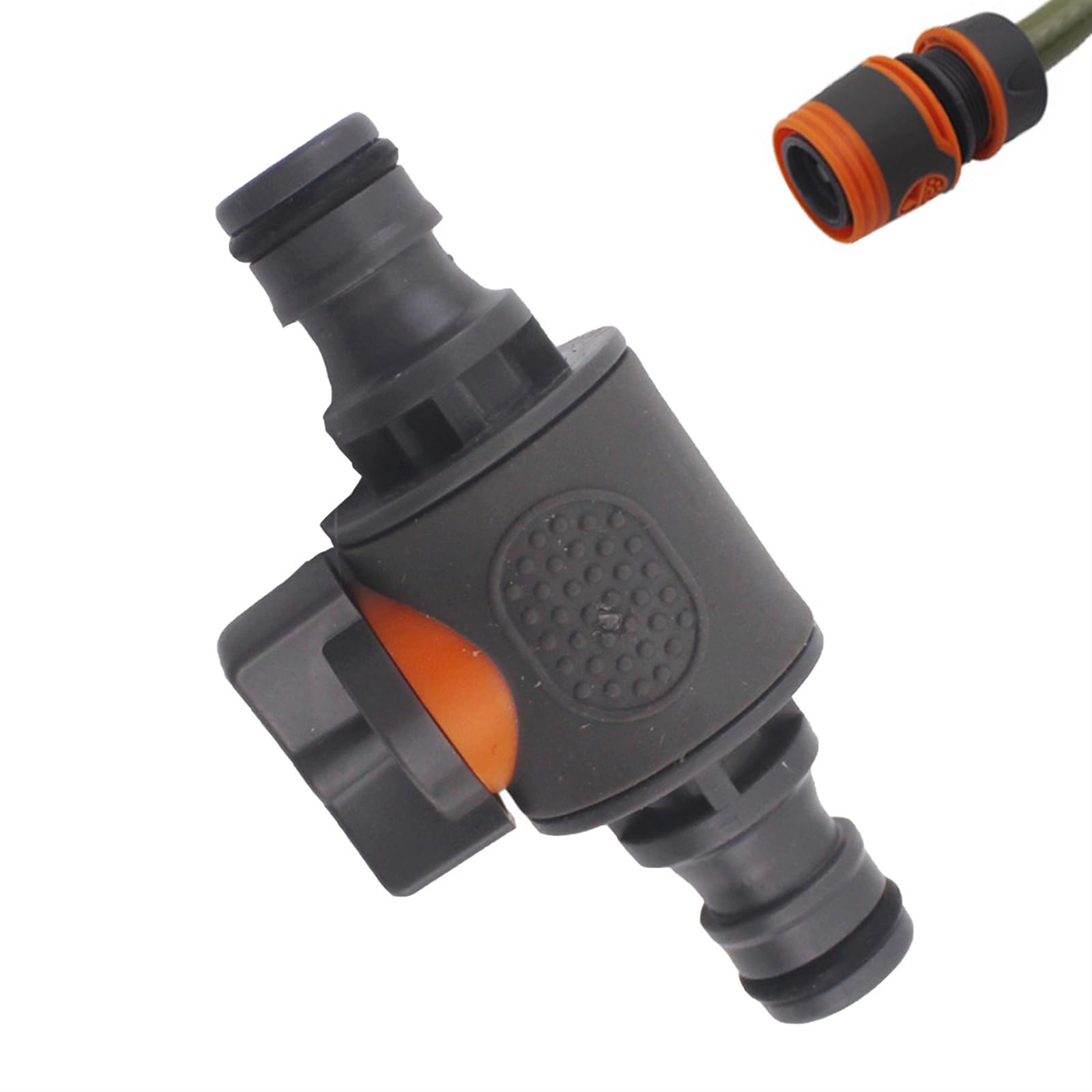 Raccordo rapido regolabile con valvola di controllo Doppio adattatore durevole Irrigazione da giardino Parte di ricambio Connettore for tubo flessibile