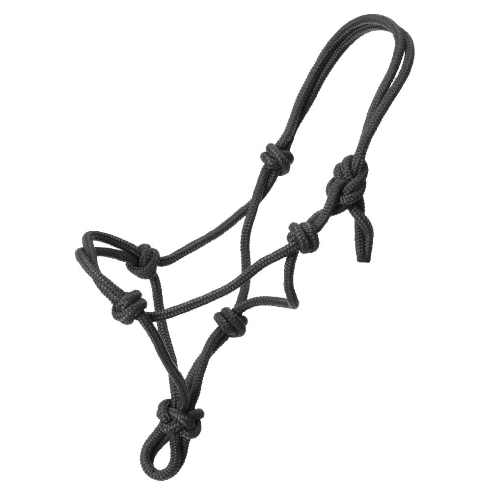 Tough 1 Miniature Poly Rope Tied Halter, Black, Medium