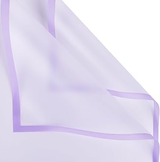 20 Sheet Flower Wrapping Paper - Waterproof Floral Bouquet Wrapping Paper, Florist Supplies Packaging Paper for Wedding Birthday Gift DIY (Translucent Light Purple)