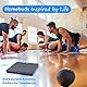 Homebuds 300kg Digitale Personenwaagen Waage mit Gewicht und BMI, Smarte Körperwaage mit Smartphone App Sync via Bluetooth, 8 mm Hartglas mit extra-breiter Plattform, Schwarz