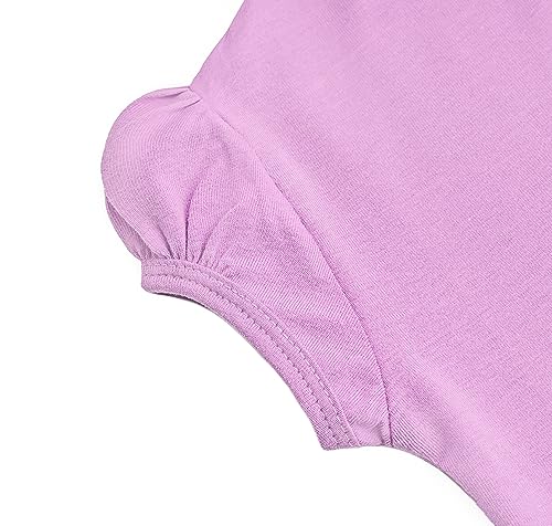 Image of Lilax Girls Short Puff Sleeve Cotton T-Shirt, Toddler & Little Girls Top | 95% Cotton Puff Sleeve Tee; Crewneck, Short Sleeve; Toddler & Girls Sizes 2T-12; for School, Play & Everyday; Machine Wash