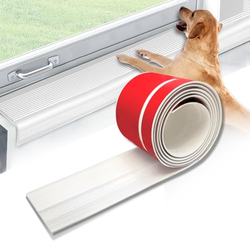 JZHLLA Dog Cat Scratching Windows Sill Protector，Rubber Anti Scracting from Dog Cats for Home Furniture Edge Protection Flexible Rubber L-Type 4x1.6inch Non Slip Cuttable(78.7' White)