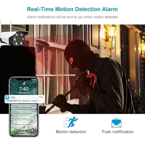 Image of TP PLUS 3MP Full HD Smart Wi-Fi CCTV Home Security Camera 360 with Pan Tilt Bulb Camera View & Talk 128GB SD Card Support (Not Included) Perfect for Office Monitoring (Bullet Camera)