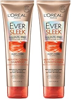 L'Oréal Paris Hair Care EverSleek Keratin Caring Sulfate Free Shampoo & Conditioner Kit