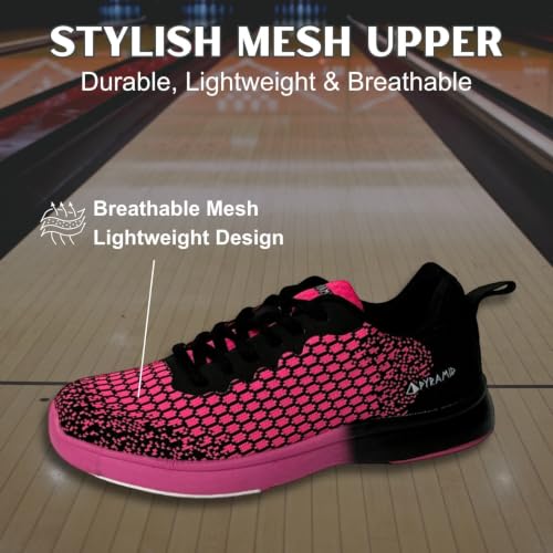Image of Pyramid Women's Path Lite Seamless Mesh Bowling Shoes - Lightweight Seamless Design, Athletic Fit, Breathable Knit Upper, Universal Slide Soles