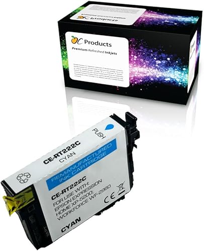 Miniatura 3 de OCProducts - Cartucho de tinta remanufacturado para Epson 222, negro para Workforce WF-2960 Expression Home XP-5200