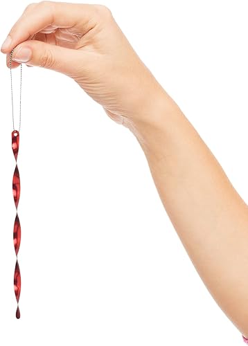 Miniatura 7 de AMS Adornos para árbol de Navidad, 24 piezas de aluminio torcidos de carámbano para árbol de Navidad, Año Nuevo, suministros de decoración de fiesta