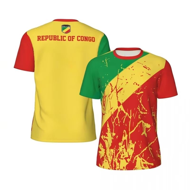 T-shirt République du Congo séchage rapide - Maillot de sport anti-humidité homme