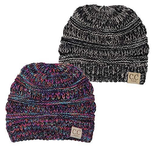 Image of Funky Junque Kids Baby Toddler Ribbed Knit Children's Winter Hat Beanie Cap